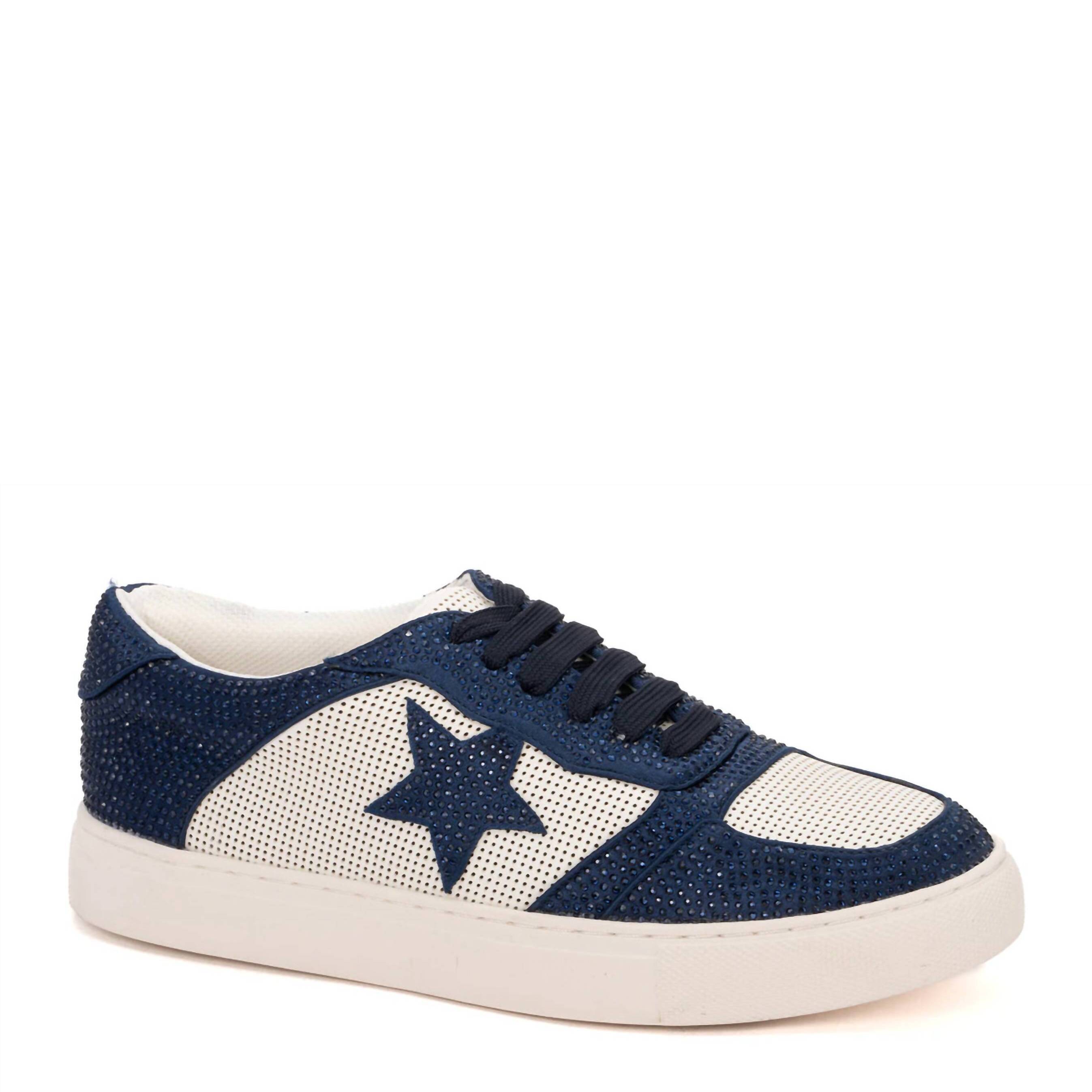 New Corkys Footwear Women's Legendary Crystal Star Sneakers In Navy